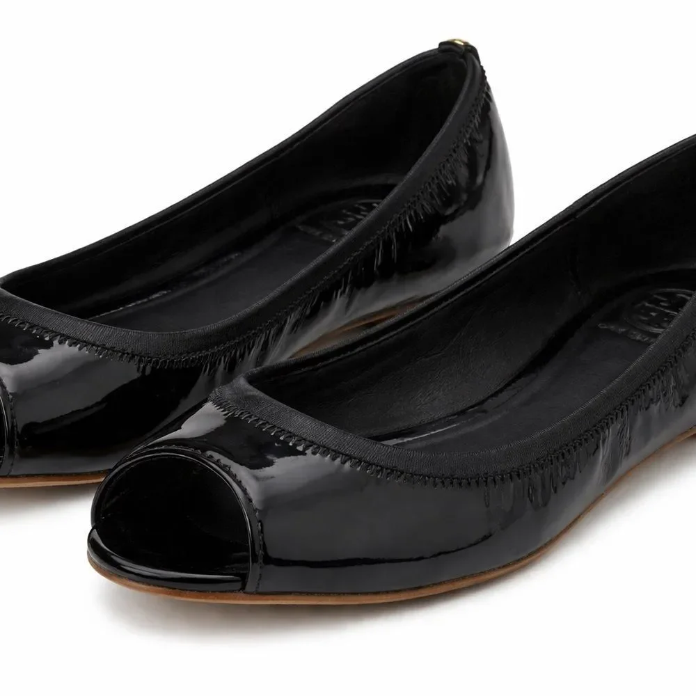 Tory Burch Black Patent Leather Flats